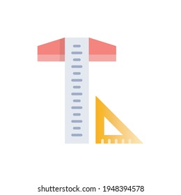Icono de Estilo de Ilustración plana vectorial cuadrado T. EPS 10