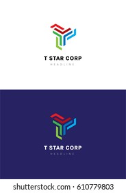 T star corporation logo template.