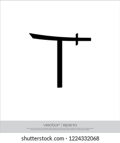 t sword samurai vector icon
