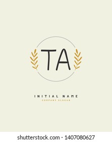 T A TA Beauty vector initial logo, 