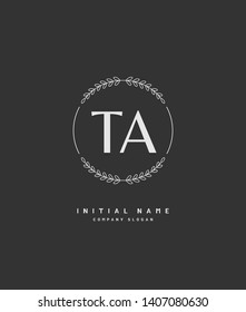 T A TA Beauty vector initial logo, 