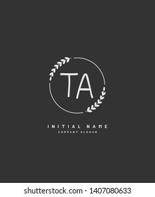 T A TA Beauty vector initial logo, 