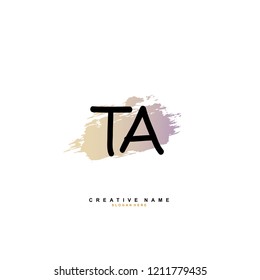 T A TA Initial abstract logo concept vector