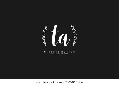t a ta Initial handwriting or handwritten logo for identity. Logo with signature and hand drawn style.