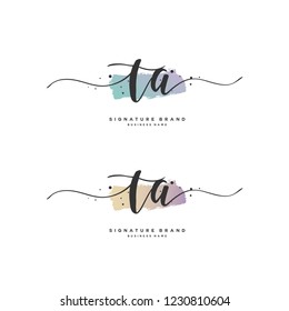 T A TA Initial logo template vector