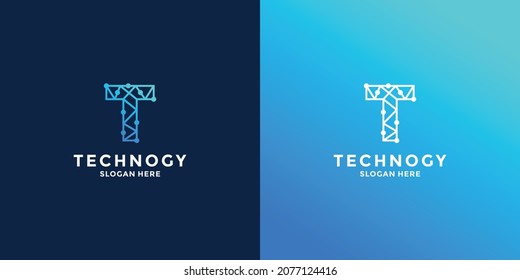 Tecnología T, tecnología de diseño de logotipo de datos de letra T