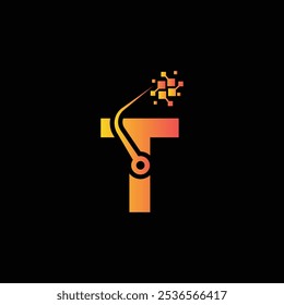 T Tech Logo Design illustration. T Tech Digital Logo Design template