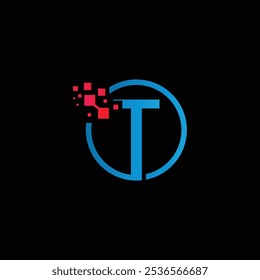 T Tech Logo Design illustration. T Tech Digital Logo Design template