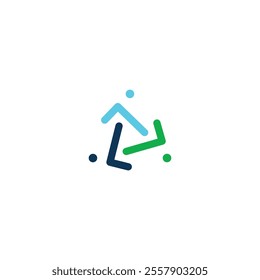 T technology illusion line logo