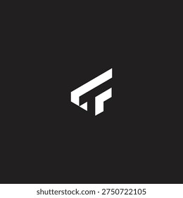 T technology vector initial logo