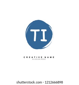 T I TI Initial abstract logo concept vector