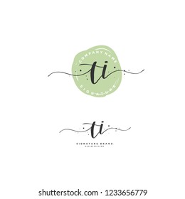 T I TI Initial logo template vector