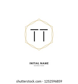 T T TT Initial logo letter with minimalist concept. Vector with scandinavian style logo.