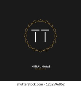T T TT Initial logo letter with minimalist concept. Vector with scandinavian style logo.
