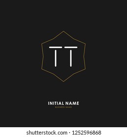 T T TT Initial logo letter with minimalist concept. Vector with scandinavian style logo.