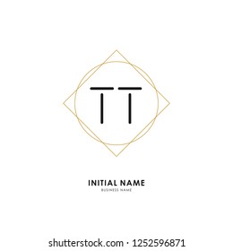 T T TT Initial logo letter with minimalist concept. Vector with scandinavian style logo.