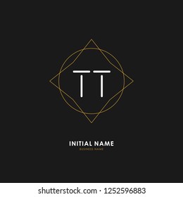 T T TT Initial logo letter with minimalist concept. Vector with scandinavian style logo.