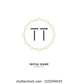 T T TT Initial logo letter with minimalist concept. Vector with scandinavian style logo.