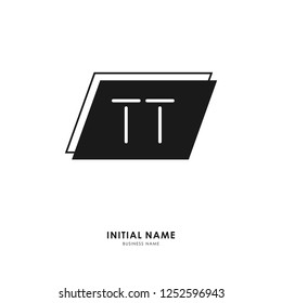 T T TT Initial logo letter with minimalist concept. Vector with scandinavian style logo.