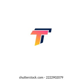T, elementos de plantilla de diseño de logotipo de letras TT. Logo de la letra digital abstracta moderna. Ilustración vectorial.
