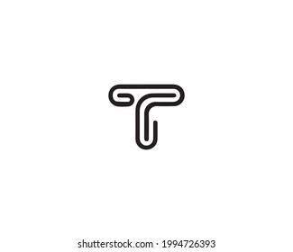 T And TT Letter Logo And Icon Design Vector Illustration.