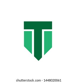 T typography strong green logo