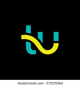 T & U Letter logo design vector element 