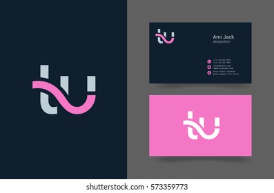 T & U Letter logo design vector element