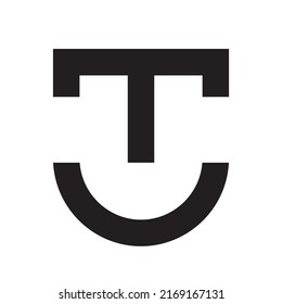 T U logo design pierced shield  Icon Logo Design Element sign vector illustration creative design symbol