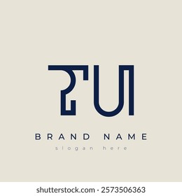 T and U logo design. TU abstract Letters Logo Monogram. This logo design is the process of creating a visual symbol that represents a brand, company, or individual.