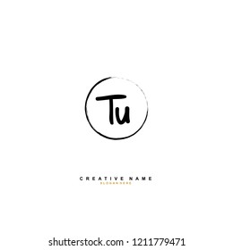 T U TU Initial abstract logo concept vector