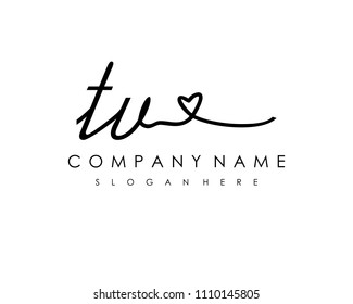 T V Initial handwriting logo vector