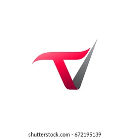 T and V Initial Logo Template