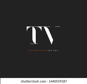 T V letters Joint logo icon vector for business card and corporate identity.