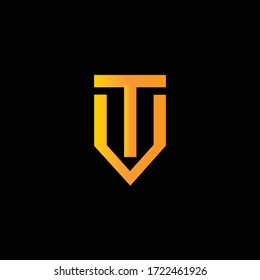 t and v logo design. initials letter vt logo design