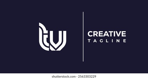 T and V logo design. TV abstract Letters Logo Monogram. This logo design is the process of creating a visual symbol that represents a brand, company, or individual.