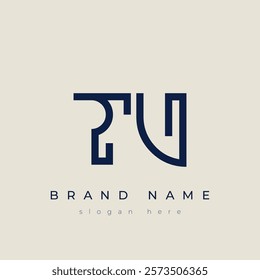 T and V logo design. TV abstract Letters Logo Monogram. This logo design is the process of creating a visual symbol that represents a brand, company, or individual.