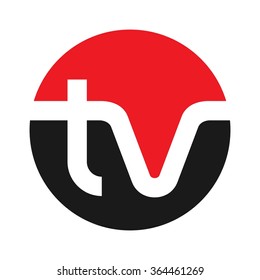 t and v logo vector.