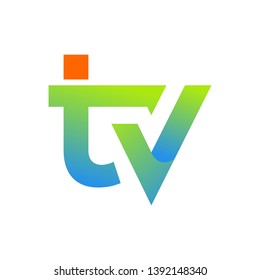 T V Mark Logo Letter Desig