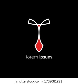 Logo del vector T - logotipo de la corbata vectorial t