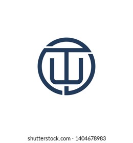 T W Initial Letter Logo Vector