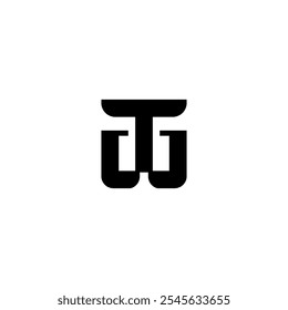 t w monogram logo vector