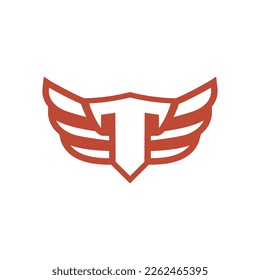 t wing logo red color symbol simple drawing logo design, graphic, minimalist.logo