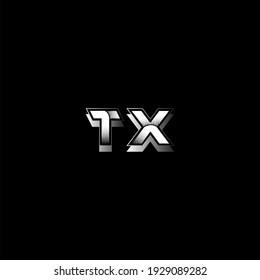 T X letter logo vector design on black color background. TX monogram