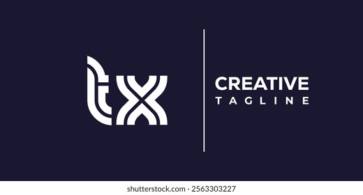 T and X logo design. TX abstract Letters Logo Monogram. This logo design is the process of creating a visual symbol that represents a brand, company, or individual.