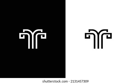 T, Y Abstract Vector Logo Monogram Template