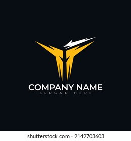 T, Y Letter  logo vector illustration design