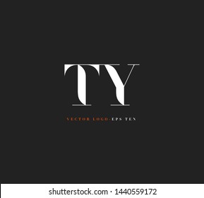 T Y letters Joint logo icon vector for business card and corporate identity.