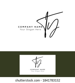  T Y TY Initial letter handwriting and signature logo. Beauty vector initial logo .Fashion, boutique, floral and botanical