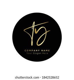  T Y TY Initial letter handwriting and signature logo. Beauty vector initial logo .Fashion, boutique, floral and botanical